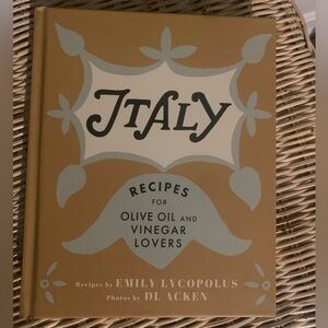 Italy Recipes Book by Emily Lycopolus - Brown and Cream